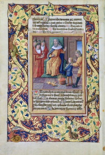 paní Lat. Q.v.I.126 fol.23v Joseph vykládající faraonovy sny, z Knihy hodin Louise dOrleans, 1490 od Jean Colombe