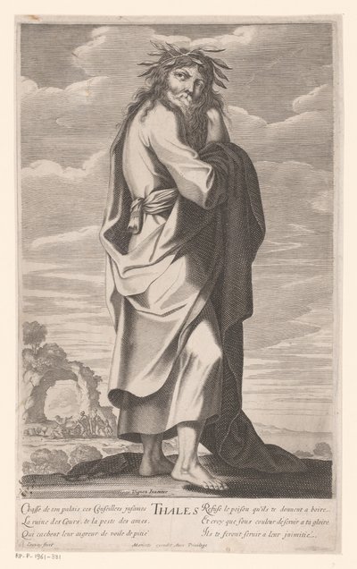 Thales z Milétu Thales (název na objektu) Les Sept Sages de la Grece (název série) Sedm řeckých mudrců (název série) od Jean Couvay