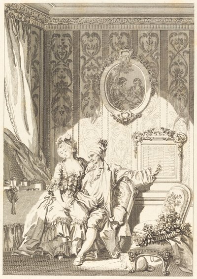 Kalendář Vieillardů od Jean Dambrun after Jean Honoré Fragonard
