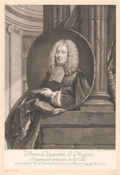 Portrét Pierre-Augustin Le Mercier Pierre-Augustin Le Mercier (titul na objektu) od Jean Daullé