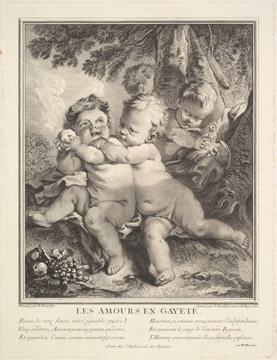 Veselí Cupidové, 1750. od Jean Daullé