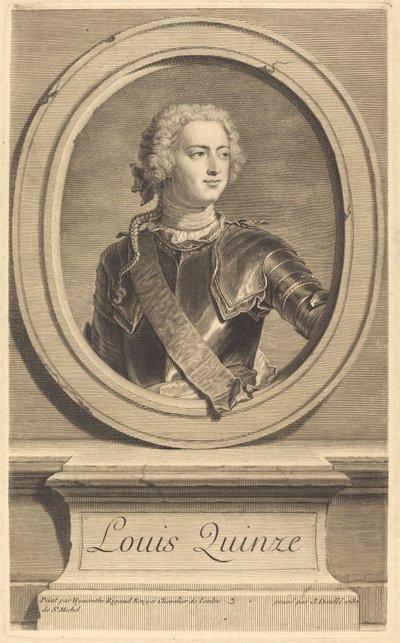 Ludvík XV od Jean Daullé after Hyacinthe Rigaud