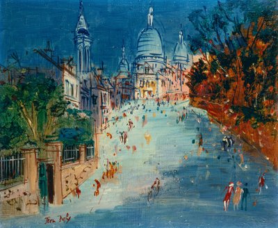 Ulice na Montmartru (olej na plátně) od Jean Dufy