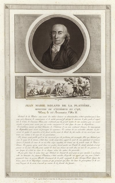 Portrét Jean-Marie Rolanda, vikomta de la Platiere od Jean Duplessi Bertaux