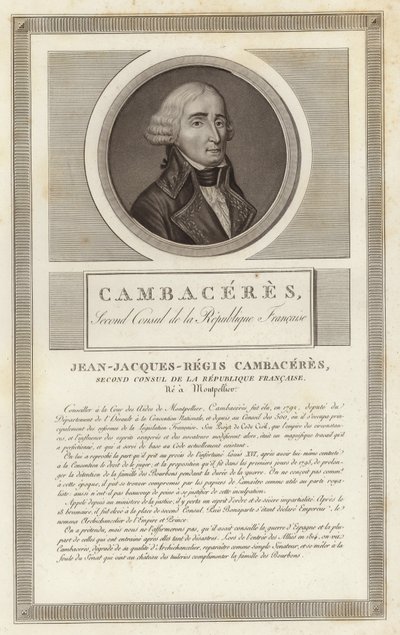 Portrét Jean Jacques Regis de Cambaceres od Jean Duplessi Bertaux
