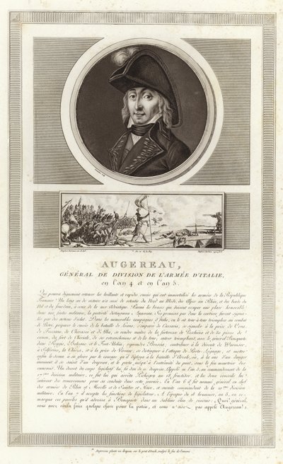 Portrét Pierra Augereaua, vévody z Castiglione od Jean Duplessi Bertaux