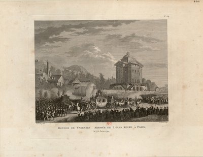 Návrat z Varennes, příjezd Louise Capeta do Paříže, 1802. od Jean Duplessis Bertaux