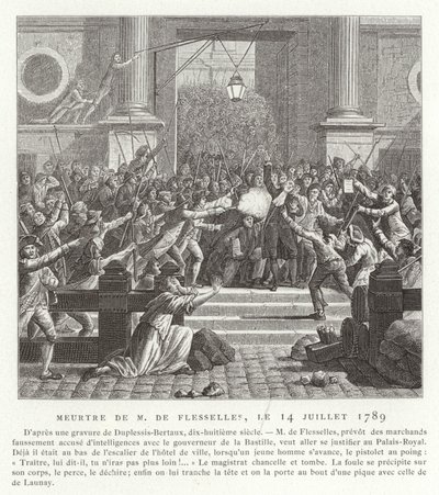 Vražda Jacquese de Flesselles, Francouzská revoluce, 14. července 1789 od Jean Duplessis Bertaux