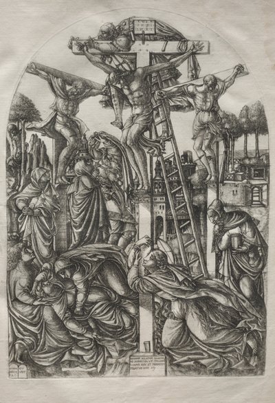 Kristus na kříži mezi dvěma zloději, před rokem 1561. od Jean Duvet
