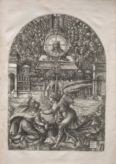 Apokalypsa: Anděl ukazuje svatého Jana fontánu živé vody, 1546-1556. od Jean Duvet