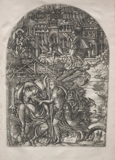 Apokalypsa: Anděl ukazuje svatého Jana Nového Jeruzaléma, 1546-1556. od Jean Duvet