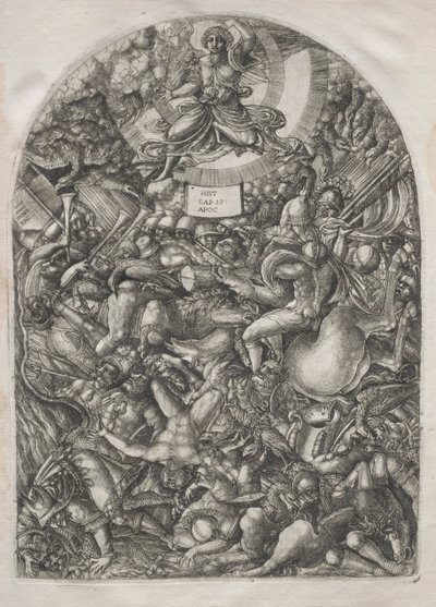 The Apocalypse: The Angel in the Sun Calling the Birds of Prey, 1546-1556. od Jean Duvet