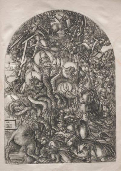 Apokalypsa: Bestie se sedmi hlavami a deseti rohy, 1546-1556. od Jean Duvet