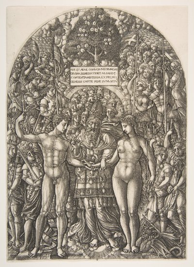 Manželství Adama a Evy, z Apokalypsy, ca. 1540-55. od Jean Duvet