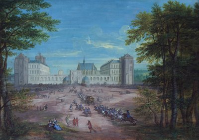 Příjezd krále na hrad Vincennes (kvaš) od Jean Eckman or Ecman