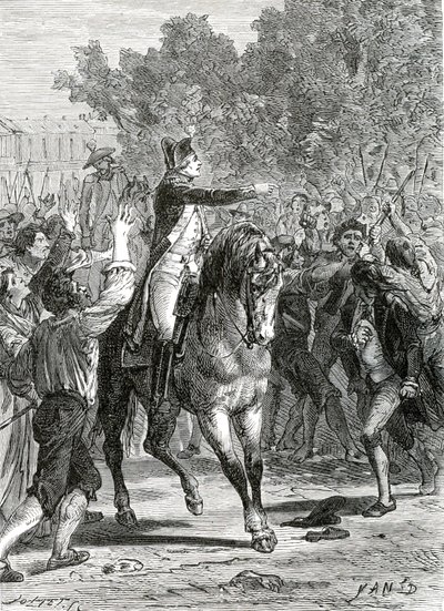 Generál Lafayette, Francouzská revoluce od Jean Edouard (1824-99) Dargent