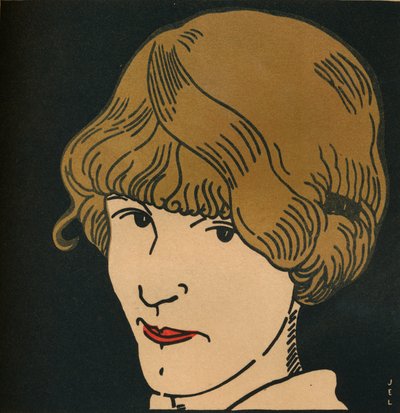 Zlatá maska ​​na vlasy, 1912 od Jean Emile Laboureur