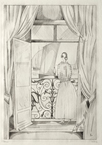 Balkon nad mořem od Jean Emile Laboureur