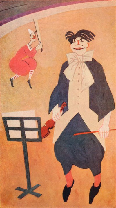 Klaun. Nástěnná dekorace v restauraci Boulestins, Londýn, c1927 od Jean Emile Laboureur
