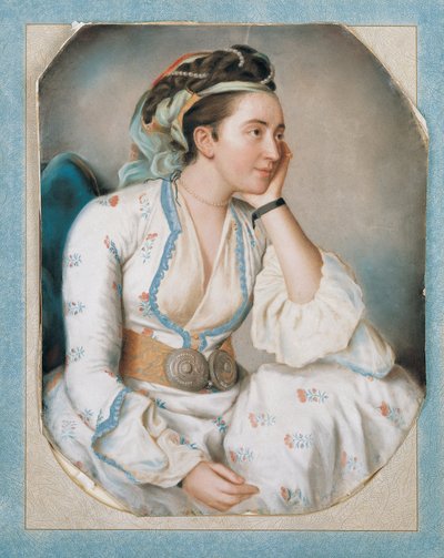 Žena v tureckých šatech od Jean Étienne Liotard
