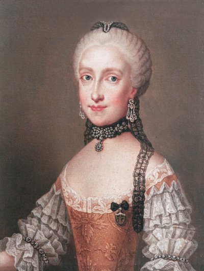 Infanta Maria Ludovica, dcera Karla III Španělského a manželka Leopolda II (1747-92), císař Svaté říše římské a velkovévoda z Toskánska od Jean Étienne Liotard