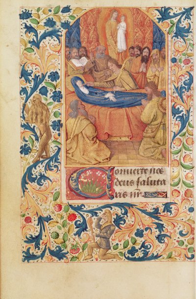 Ms Latin 13305 fol.88v The Death of the Virgin, from 