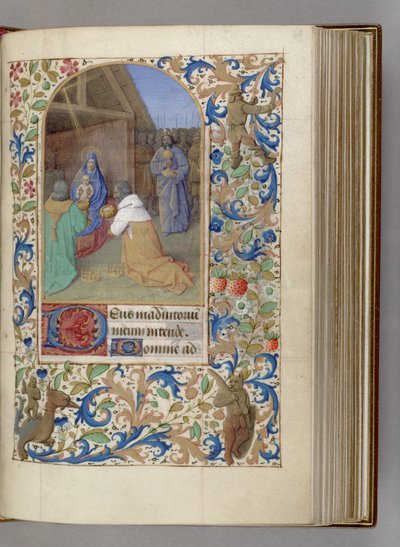 Klanění tří králů Kniha hodin, 1450-1499 od Jean Fouquet