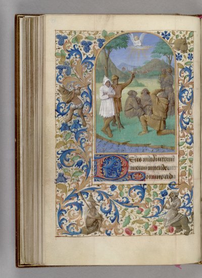 Kniha hodin Zvěstování pastýřům, 1450-1499 od Jean Fouquet