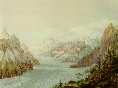 „The Mer de Glace nebo Glacier des Bois“, 1787, 1946. od Jean Francois Albanis de Beaumont