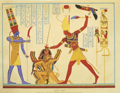 Reprodukce fresek v chrámu Abu Simbel od J. F. Champolliona od Jean Francois Champollion