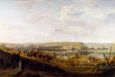 Císař Napoleon I. v červenci 1804 navštíví tábor Boulogne Obraz Jeana Francoise Hue (1751-1823) 1804 Ne. 1,9x2,26m od Jean-Francois Hue
