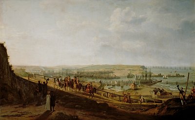 Napoleon I. (1769-1821) Návštěva tábora v Boulogne v červenci 1804, 1806 od Jean-Francois Hue