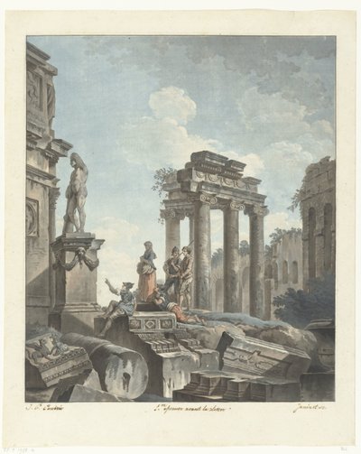Starověké zříceniny od Jean Francois Janinet