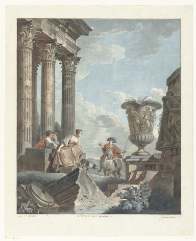 Starověké zříceniny od Jean Francois Janinet