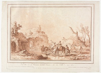 Před valem vesnice, 1774. od Jean Francois Janinet