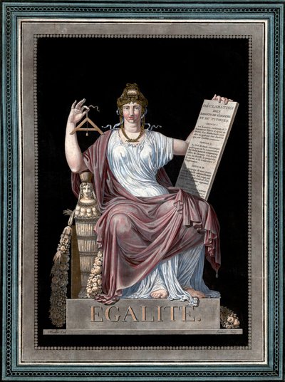 Rovnost - rytina Jean Francois (Jean-Francois) Janinet (1752-1814) - Allegorie de l