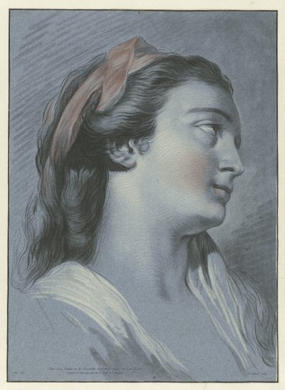 Hlava mladé ženy Tete de femme od Jean Francois Janinet
