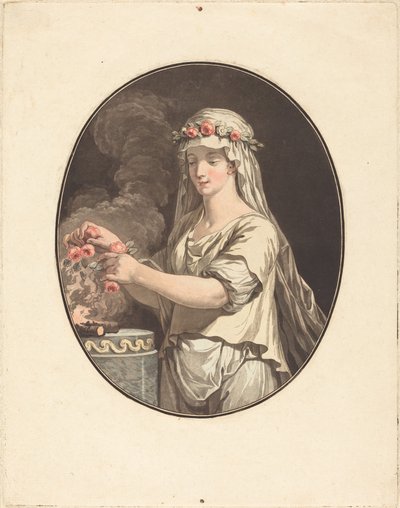 Mladá vestálka. od Jean Francois Janinet
