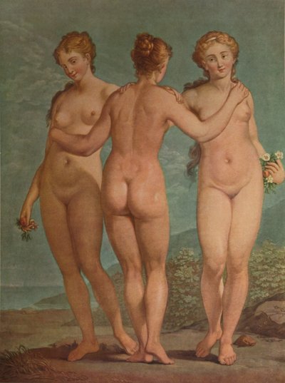 Les Trois Graces, The Three Graces, c1785, 1913 od Jean Francois Janinet