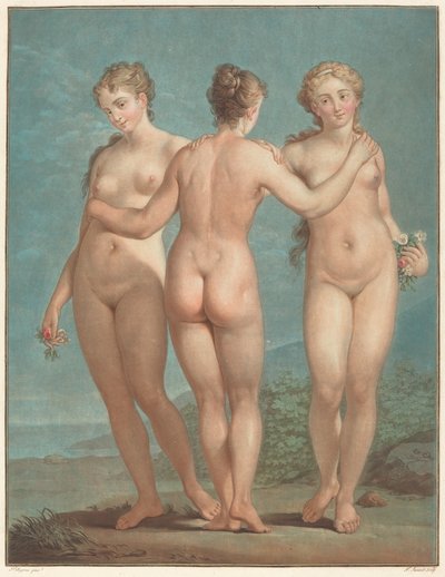 Tři Grácie. od Jean Francois Janinet