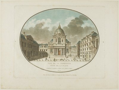 Pohled na Sorbonnu od Jean-Francois Janinet