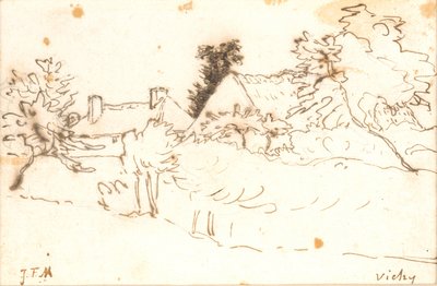 Farma mezi stromy, Vichy (Allier) od Jean Francois Millet