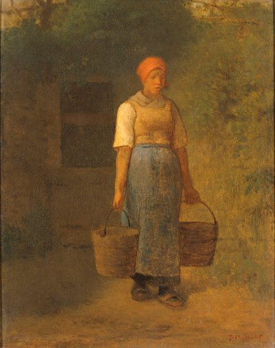 Dívka nesoucí vodu od Jean-Francois Millet