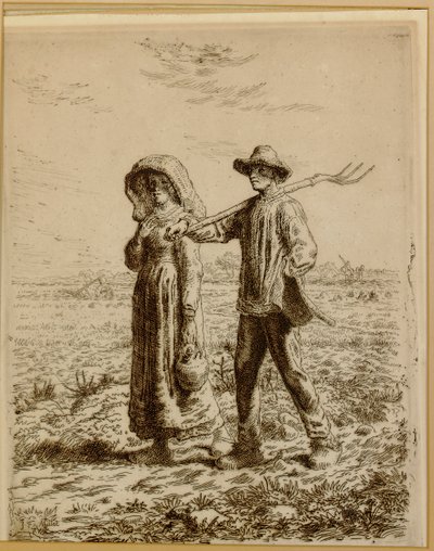 Jít do práce, 1863 od Jean Francois Millet