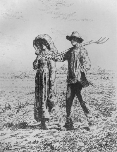 Le Départ Pour Le Travail, 1863 od Jean Francois Millet