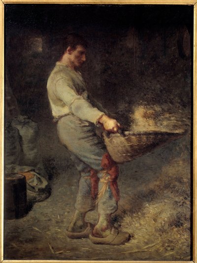 Obraz Le vanneur od Jeana Francoise Milleta (1814-1875) 1868 Sun. 0,79x0,58 m Paříž, musee d