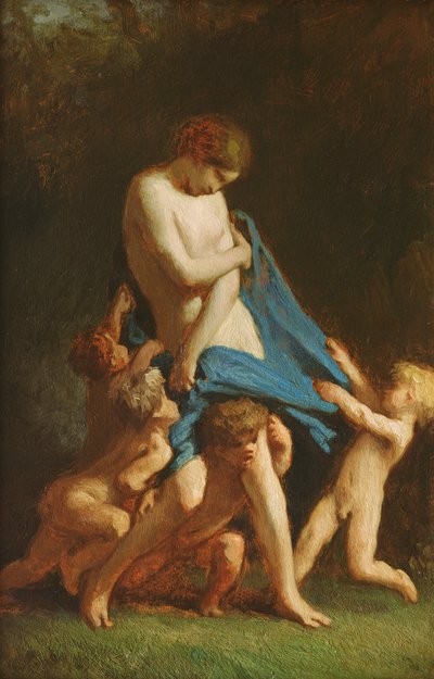 Love Triumphant, cca 1847-48 (olej na dřevě) od Jean Francois Millet