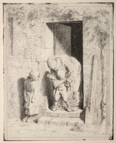 Mütterliche Vorsicht von Jean Francois Millet