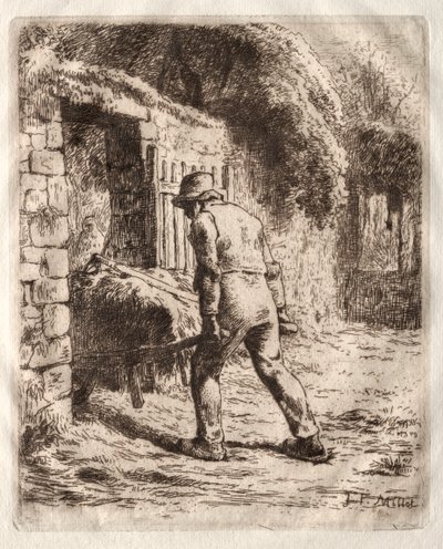 Sedlák s trakařem od Jean-Francois Millet