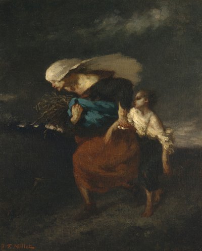Ústup před bouří, ca. 1846. od Jean Francois Millet